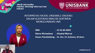 INTERPRETASI MODEL ENSEMBLE STACKING DALAM KLASIFIKASI ANALISIS SENTIMEN MENGGUNAKAN LIME [upl. by Maer45]