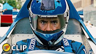 Tony Stark at the Monaco Grand Prix Race Scene  Iron Man 2 2010 Movie Clip HD 4K [upl. by Annahsar]