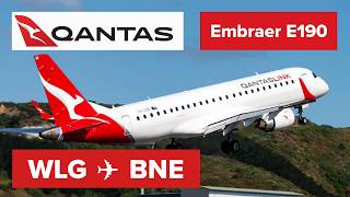 Flight Review  Qantas Embraer E190 Wellington WLG  Brisbane BNE QF356 VHUZK [upl. by Allesig162]