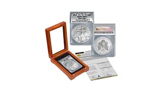 2017 MS70 ANACS FDOI LE Silver Eagle Dollar Coin [upl. by Anahsek140]