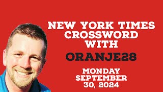 Oranje tackles the September 30 NYT Crossword nytcrossword crosswordpuzzles dailygames daily [upl. by Notnil536]