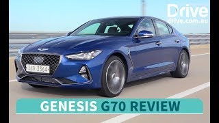 2018 Genesis G70 First Drive Review  Drivecomau [upl. by Lyrpa]