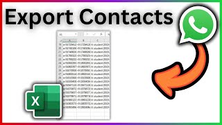 How To Export WhatsApp Group Contacts To Excel  Full Guide [upl. by Icnan]