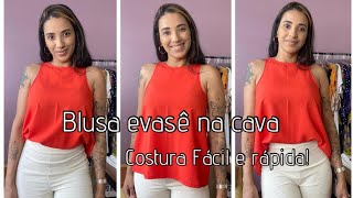 Blusa Evasê Cavada Corte e Costura Fácil DIY [upl. by Talanian]