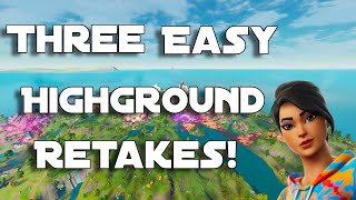 Three Easy Protected Highground Retakes Flashy  Fortnite Battle Royale [upl. by Alhan605]