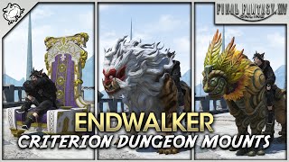 FFXIV  Endwalker Criterion Dungeon Mounts [upl. by Deedahs]