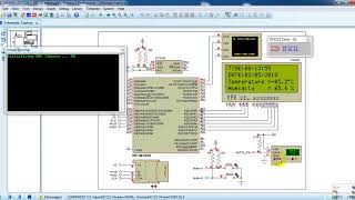 PIC18F4550 datalogger with SD card DS3231 and DHT22 sensor  Simulation [upl. by Sedrul]