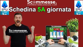 ⚽Schedina pronostico 5 giornata di Serie A Serie A 202425🏆 scommessesportive seriea [upl. by Finnegan]