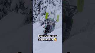 Snowmobile almost crushed me 😅 [upl. by Reyam]