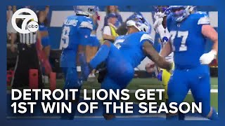 Detroit Lions win 1st game of the season beating Los Angeles Rams 2620 in overtime [upl. by Aierb]