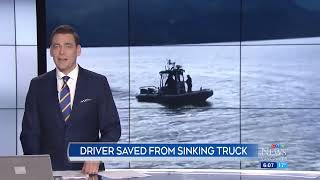 Dramatic rescue from submerged truck [upl. by Scottie]