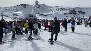 Skiing in Sierra Nevada  Spain  2024 jan [upl. by Kcirdek]