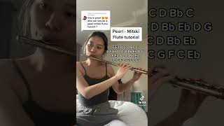 Pearl  Mitski Flute tutorial  notes [upl. by Calandra]