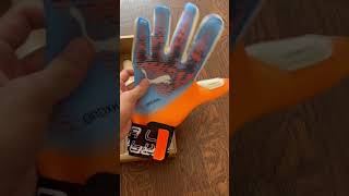 Unboxing goalkeeper gloves Puma Ultra grip 1 hybri ultraorange blue puma footballboots nike [upl. by Aihseket]