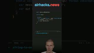 OneLiner Write A String to an OutputStream java shorts coding airhacks [upl. by Led396]