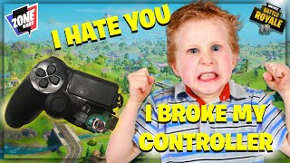 CRYBABY SQUEAKER BREAKS CONTROLLER IN FORTNITE ZONE WARS [upl. by Meil914]