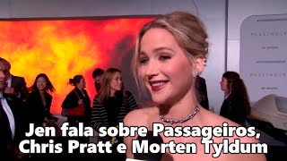 Jennifer Lawrence fala sobre Passageiros Chris Pratt e Morten Tyldum legendado [upl. by Kozloski]