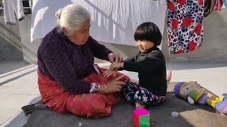 Evania Playing with her grandmother [upl. by Janos]