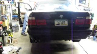 92 BMW 535i e34  BampB Triflow exhaust [upl. by Eocsor]