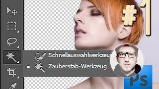 Freistellen in Photoshop Zauberstab Werkzeug 1 [upl. by Eicyal]