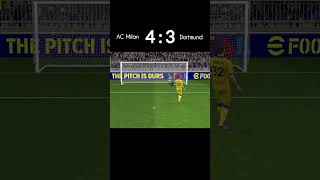 Ac Milan vs Dortmund UCL semi finalsubscribe efootball shorts youtube youtubeshorts [upl. by Sanez]