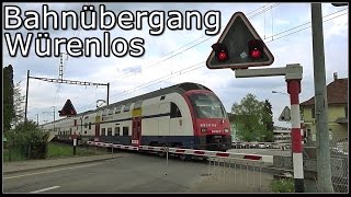 Der Bahnübergang von Würenlos  railway crossing switzerland [upl. by Birck]