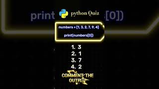 python 🐍 quiz comment outputshortsfeed pythonquiz python education coding [upl. by Anbul]