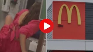 Woman Climbs Through McDonald’s Window to Cook Her Own Food Viral Video [upl. by Rovaert]