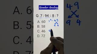 Number Analogy  Reasoning Tricks shortsfeed numberanalogy shortsyoutubeshorts [upl. by Daniell]