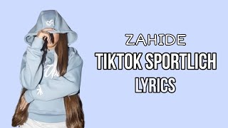 Zahide  TikTok Sportlich Fafahrn im Lamborghini  Lyrics Version Text 🇩🇪 [upl. by Assillem]