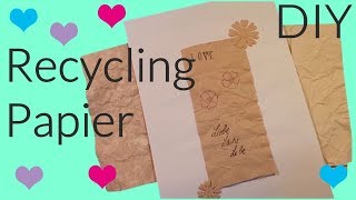 DIY ✿ Nachhaltigkeit ✿ Recycling Papier ✿Papier selber machen [upl. by Rednas]