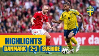 Highlights Danmark – Sverige 21  Förlust i nordiska derbyt [upl. by Greggs]