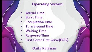 Lec 05  Arrival Time Burst Time Completion Time FCFSNon Preemptive  Bangla Tutorial [upl. by Nudd581]