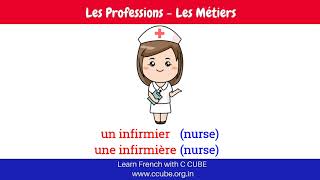 Profession in French with Masculine and Feminine  Job Professions Occupations in French [upl. by Oby]