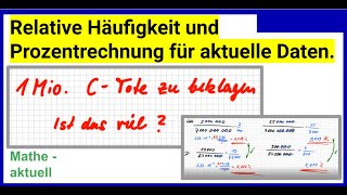 Relative Häufigkeit und Prozentrechnung für aktuelle Daten 1 Mio CoronaTote also relativ viel [upl. by Dray172]