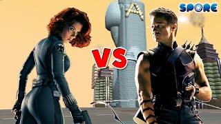 Black Widow vs Hawkeye  Hero Deathmatch S1E10  SPORE [upl. by Aserat698]