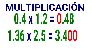 16 Multiplicación de Decimales con Cero en el Producto [upl. by Armil]