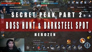 MIR4  Best spot for darksteel and Boss hunt in secret peak  PART 2 [upl. by Juakn]