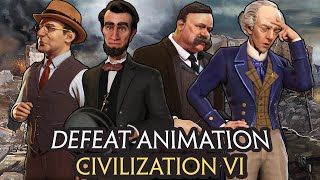 ALL 67 LEADERS DEFEATED DIALOGUE QUOTE amp ANIMATION COMPILATION  CIVILIZATION VI ORDER BY LEADER [upl. by Wiskind]