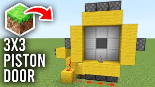 How To Make 3x3 Piston Door In Minecraft  Bedrock amp Java [upl. by Rodolph]