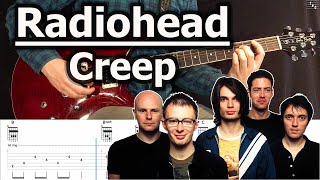 Radiohead  Creep  Guitar Tabs Tutorial [upl. by Herod919]