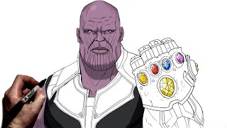 How To Draw Thanos Infintity Gauntlet  Step By Step  Marvel Avengers [upl. by Etireugram365]