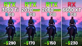 RTX 3060 Ti vs RTX 2070 SUPER vs RTX 2060 SUPER vs RX 6600 XT  Test in 20 Games in 2024 [upl. by Lanti]