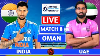 Live India vs United Arab Emirates Emerging Asia Cup Match8  Today Live Cricket Match Ind vs Uae [upl. by Vigor]