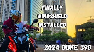 FINALLY DUKE 390 WINDSHIELD INSTALLED [upl. by Langbehn468]