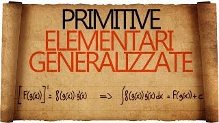 Integrali di derivate di Funzioni Composte  Primitive Elementari Generalizzate [upl. by Santos]