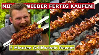 Grillfackeln selber machen Die leckersten Grillspieße mit Gelinggarantie Grillrezept [upl. by Eseerehc]