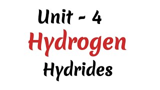 Hydrides  Hydrogen  Unit  4  TN class 11chemistry  in Tamil [upl. by Nairred]