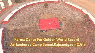 Karma Dance for Golden World Record at Jamboree drone video chhattisgarh [upl. by Stiruc49]