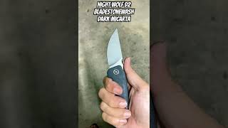 NIGHTWOLF nwn04dmw D2 blade Stonewash DarkMicarta handle [upl. by Kirsch]